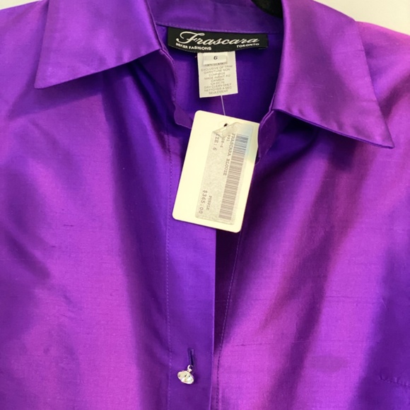 Frascara gorgeous purple tunic style blouse - 6 - Picture 3 of 5